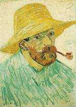 Self-Portrait with Pipe and Straw Hat