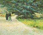 Public Garden with Couple and Blue Fir Tree: The P