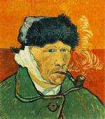 Self-Portrait with Bandaged Ear and Pipe