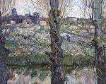 Orchard in Blossom with View of Arles