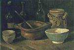 Still Life with Earthenware and Bottles