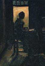 Peasant Woman Seated before an Open Door, Peeling 