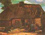 Cottage with Peasant Woman Digging