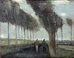 Country Lane with Two Figures