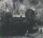 Parsonage Garden at Nuenen with Pond and Figures, 