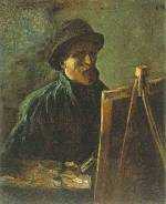 Self-Portrait with Dark Felt Hat at the Easel