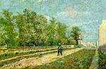 Outskirts of Paris: Road with Peasant Shouldering 