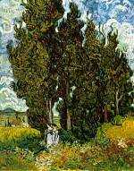 Cypresses with Two Female Figures