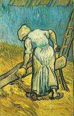 Peasant Woman Cutting Straw (after Millet)