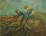 Two Peasants Digging (after Millet)